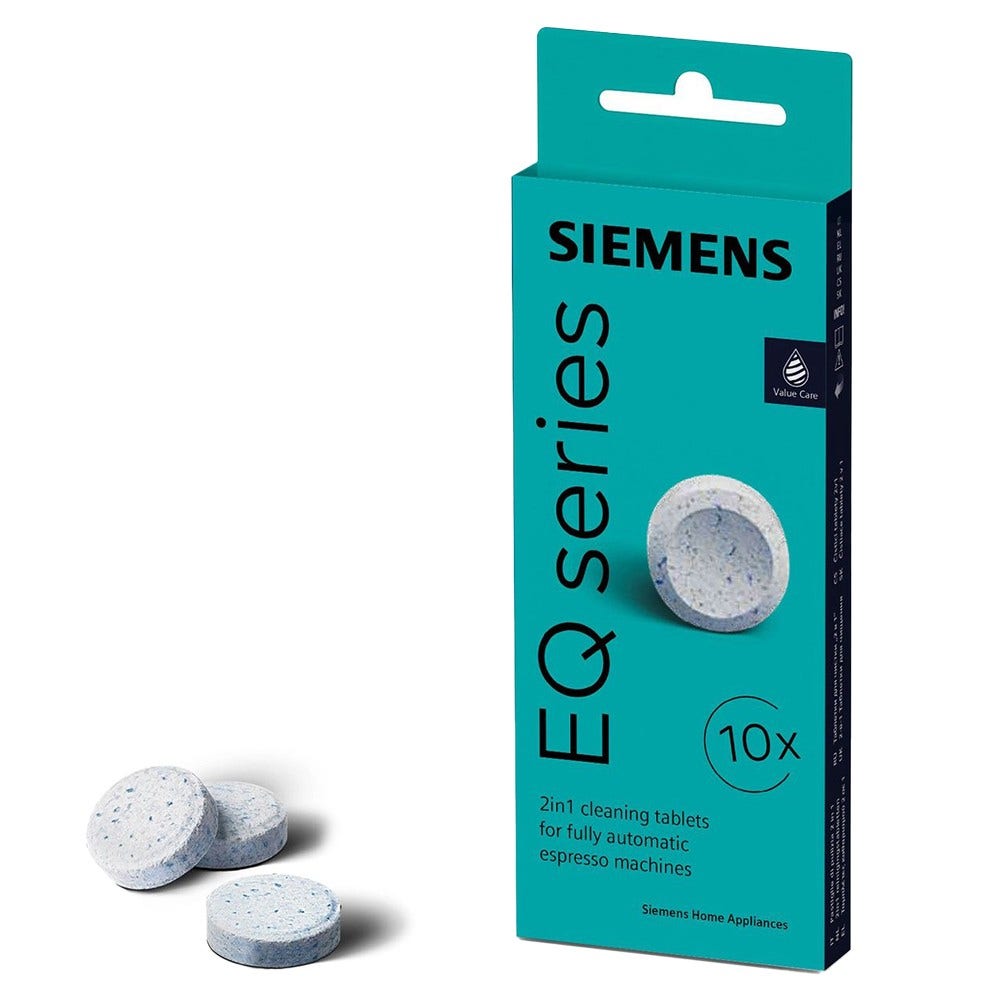 Pastillas de limpieza Siemens EQ. Series 2-in-1 00312097 / TZ80001A (x10)