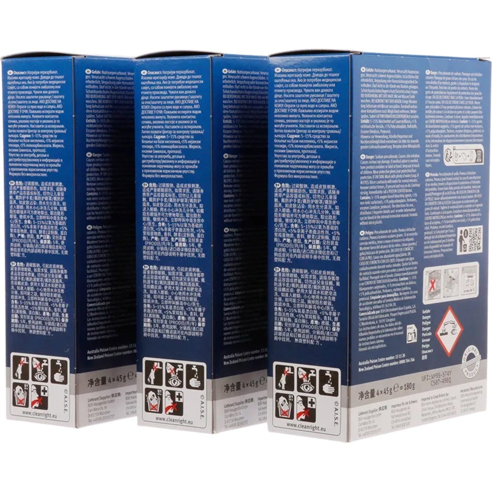  Limpiador de lavavajillas Bosch 00312257 (12x45g)
