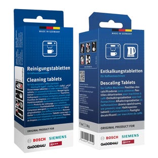 Set de mantenimiento para máquinas de café Siemens - Tabletas descalcificadoras + tabletas de limpieza