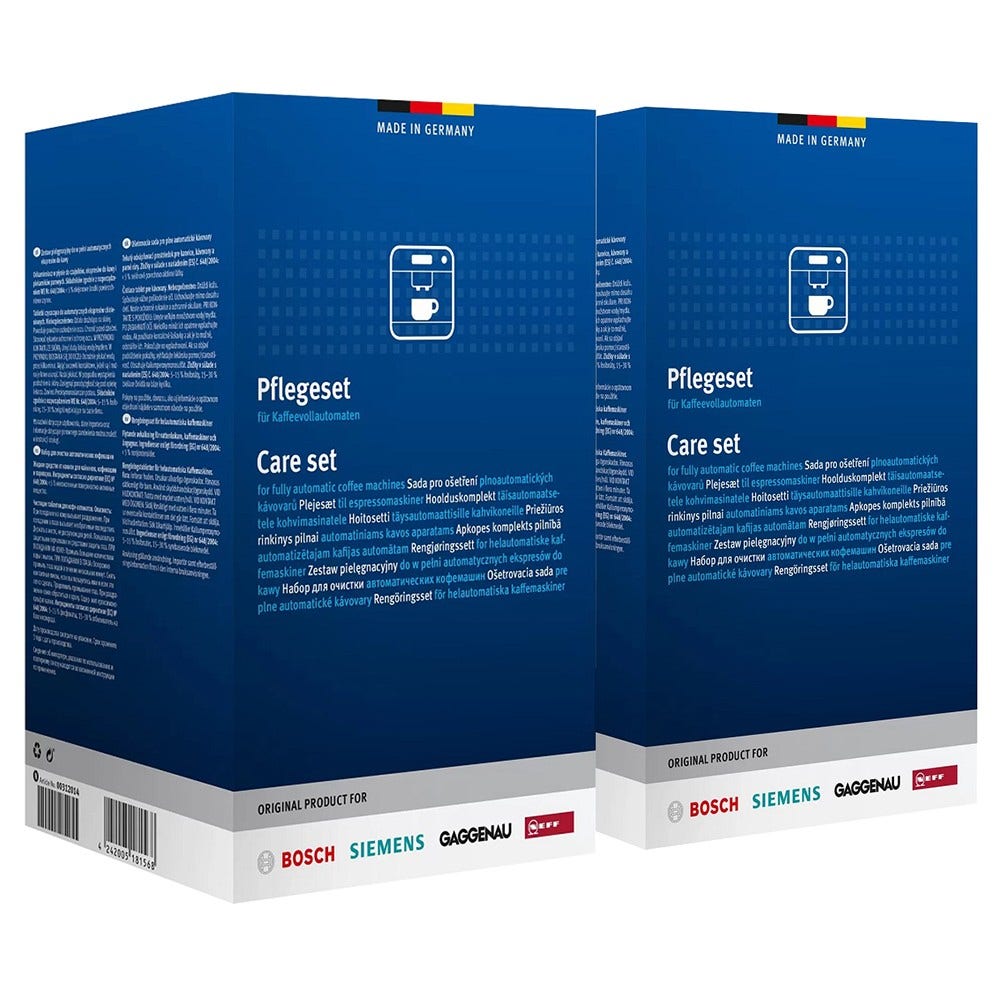 Set de mantenimiento para cafetera Bosch - Pastillas de limpieza + Descalcificador