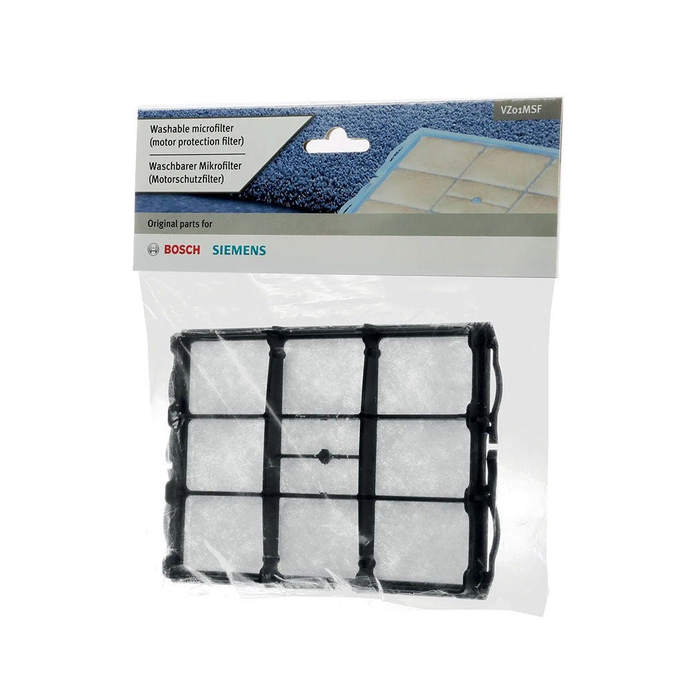 Filtro protector del motor para aspiradoras Bosch VZ01MSF