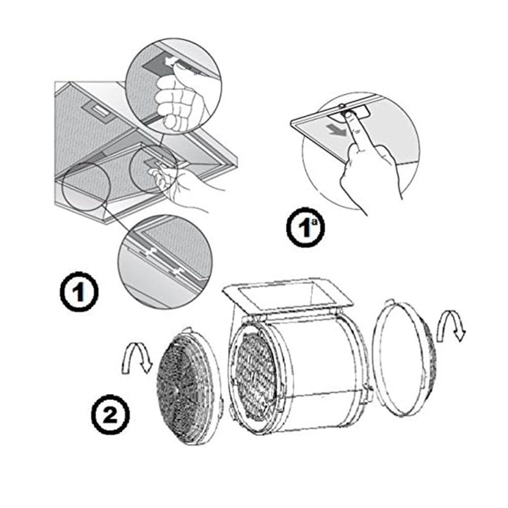 Filtro de carbono para campana extractora Apelson 02859394 (2 uds.)
