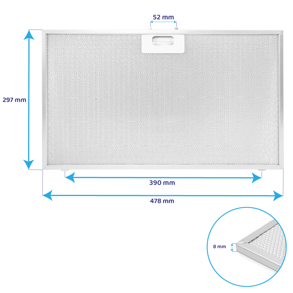Filtro metálico Best 478x297mm 08087556