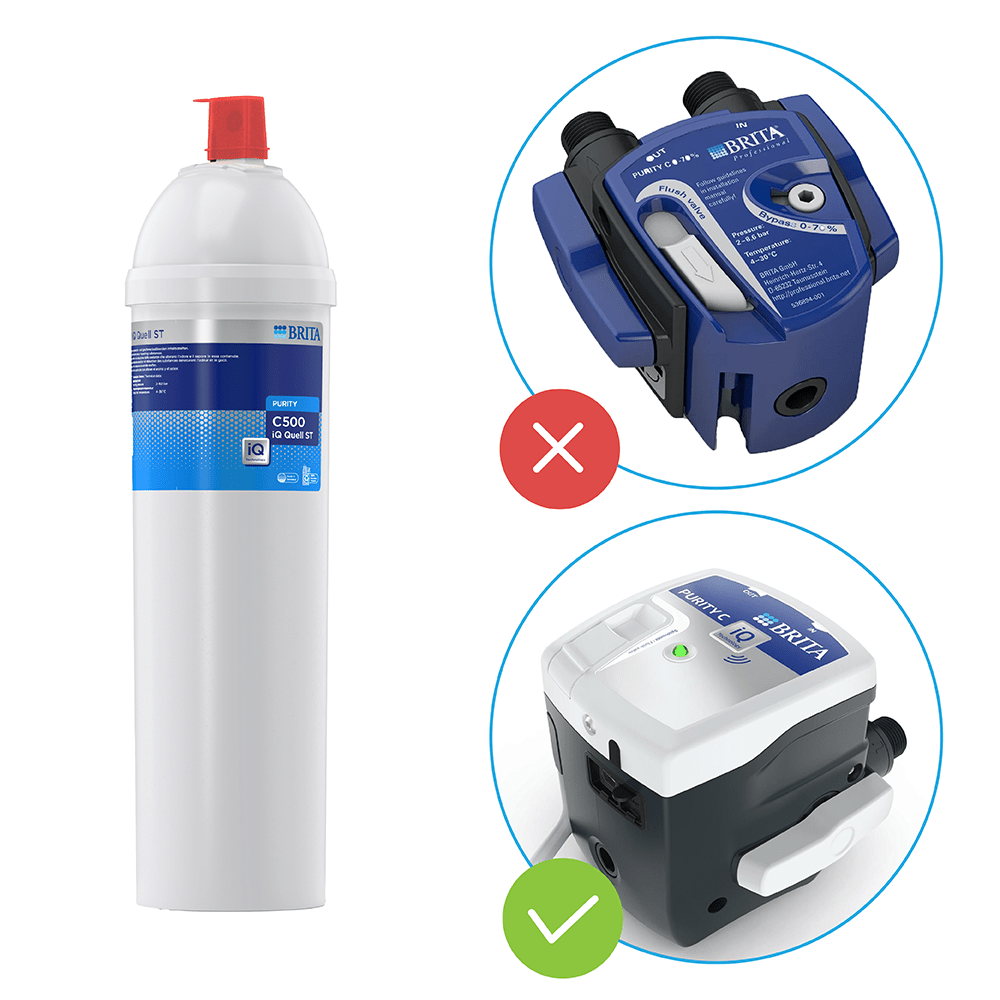 Filtro de repuesto BRITA PURITY C500 iQ Quell ST compatible con cabezal de filtro iQ