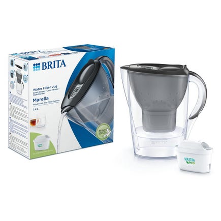 Jarra filtrante BRITA Marella gris + filtro de agua MAXTRA PRO 1051121