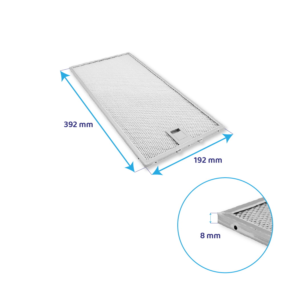 Filtro metálico Bosch 392x192mm DFS097A51/03 / DFR097A52/03