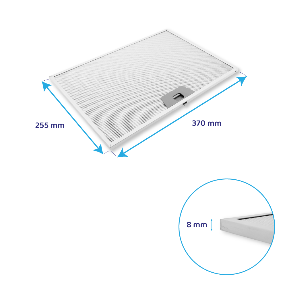 Filtro metálico Faber 370x255x8mm 1330076268