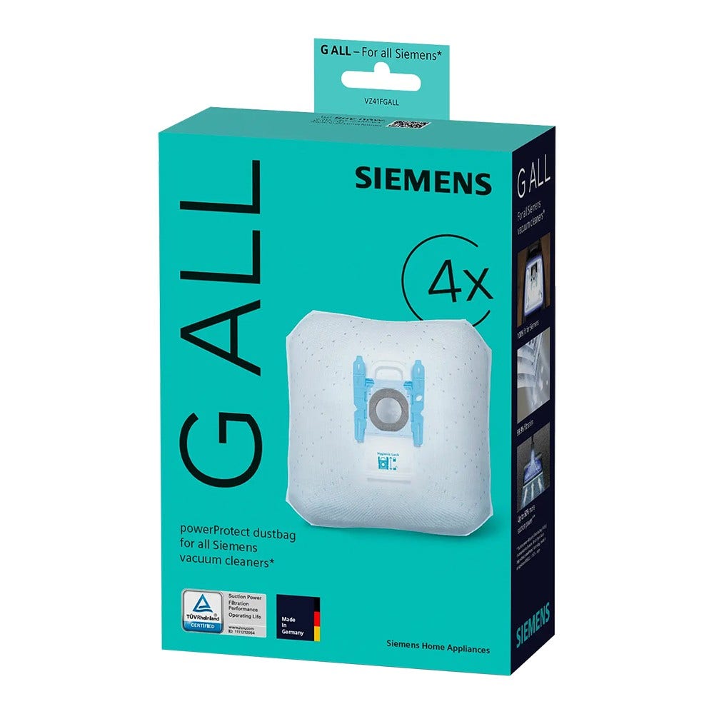 Bolsas de aspirador Siemens (4 uds.) Tipo G ALL VZ41FGAll 