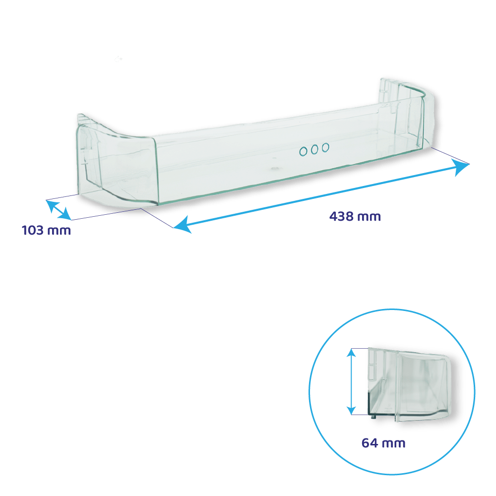 Estante para botellas de frigorífico Electrolux 438x103mm / 2246121145