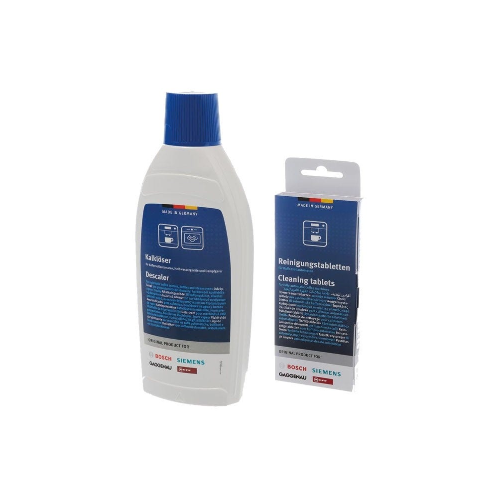 Set de mantenimiento para cafetera Siemens, pastillas de limpieza + descalcificador