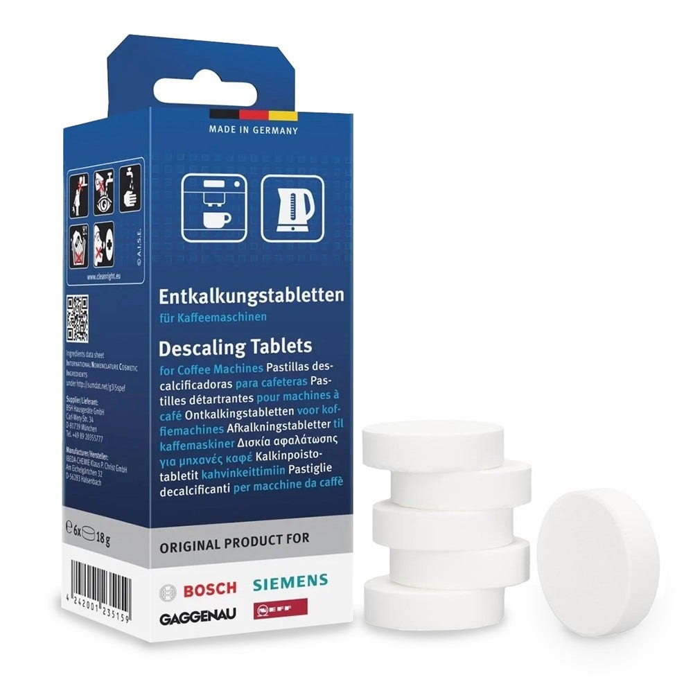Tabletas descalcificadoras Bosch 311864 / 311566 / TCZ6002 (6 uds.)