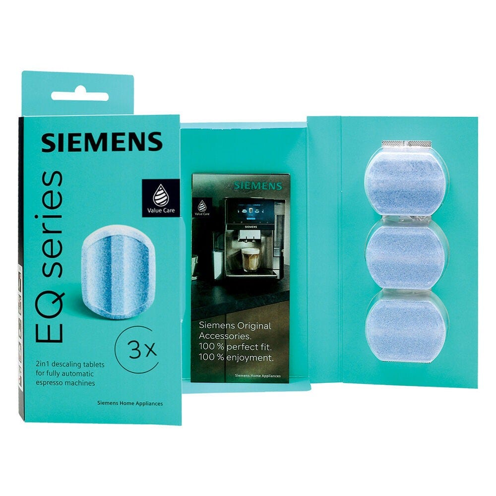 Pastillas descalcificadoras Siemens EQ. Series 2 en 1 00312094 / TZ80002A / 00576693 (x3)