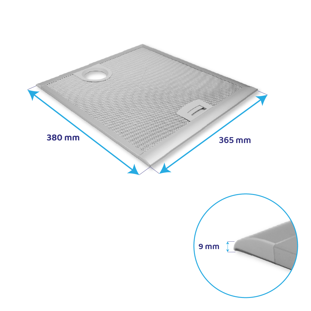 Filtro metálico Bosch 380x365mm 365477 / 00365477