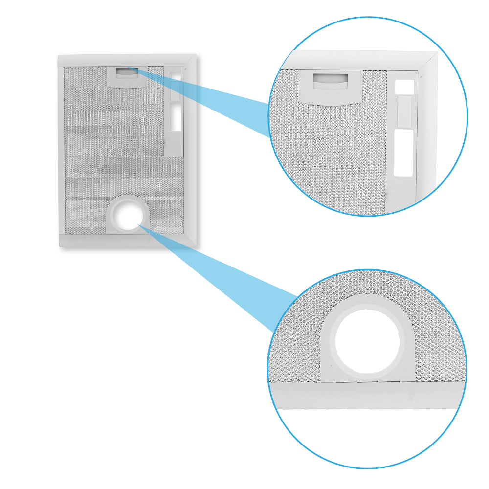 Filtro metálico Bosch 380x265mm 365480 / 00365480 (derecha)