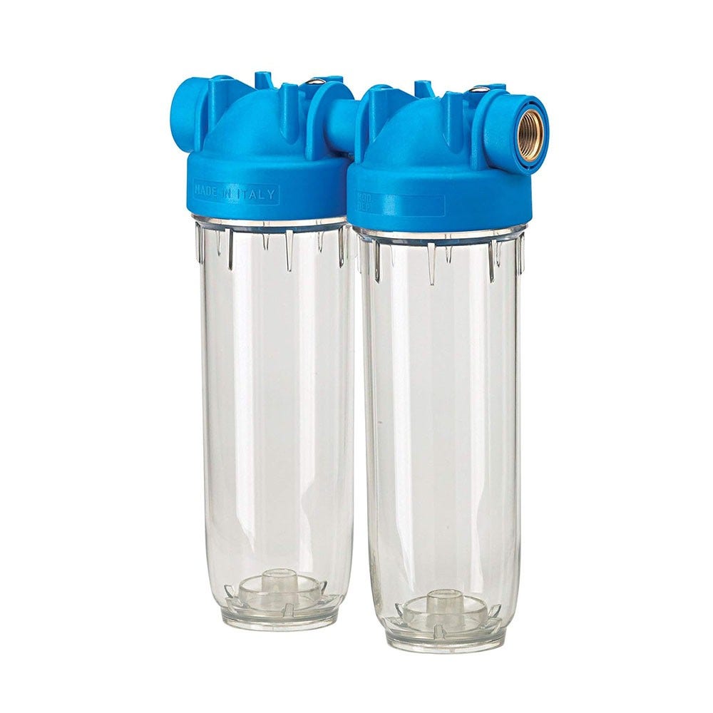 Doble carcasa de filtro Purway DP 10 Duo 3/4 OT TS 