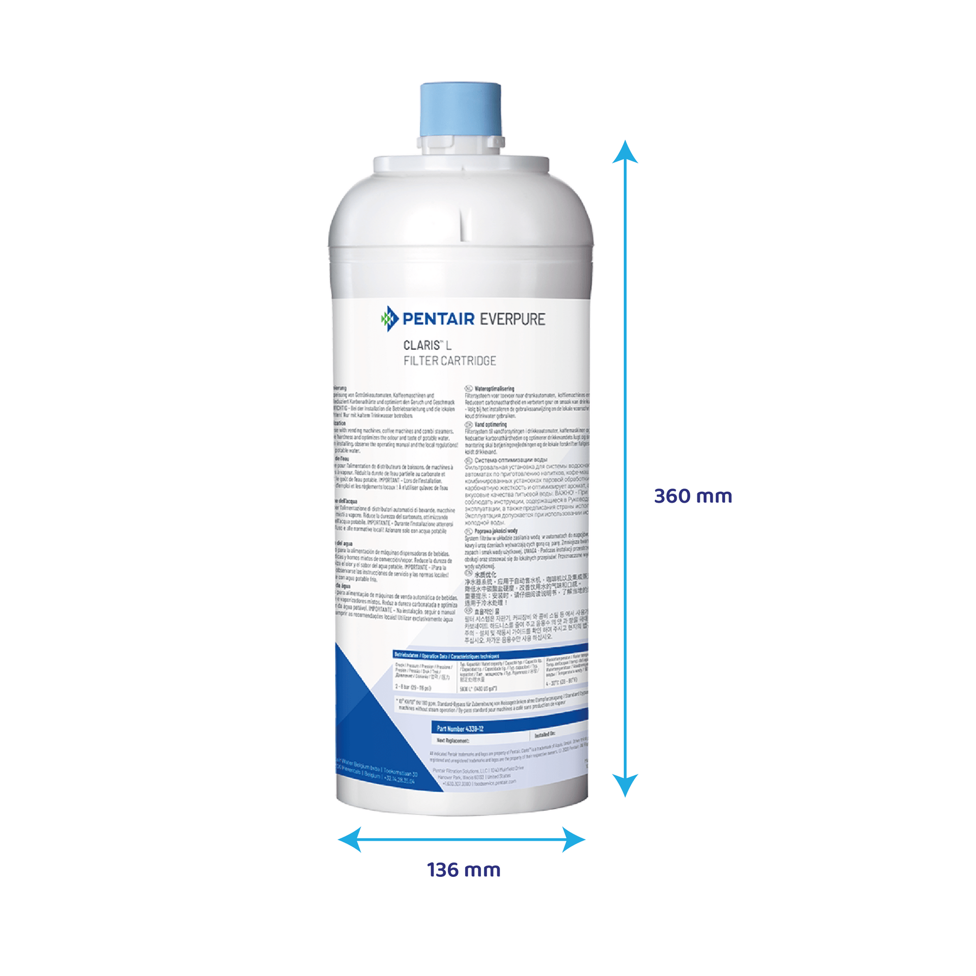 Filtro de agua Everpure Claris Large Waterfilter 4339-12