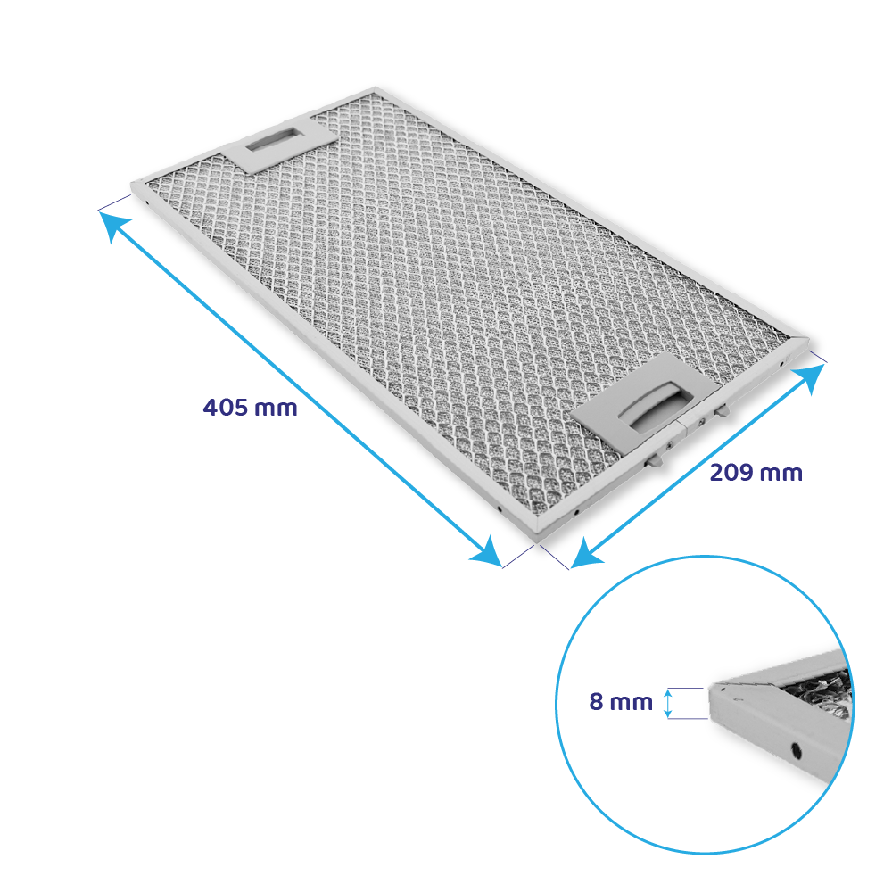 Set de filtros metálicos Gaggenau 434105 + 434107 (x2)