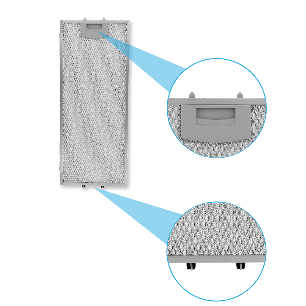 Set de filtros metálicos Gaggenau 434105 + 434107 (x2)