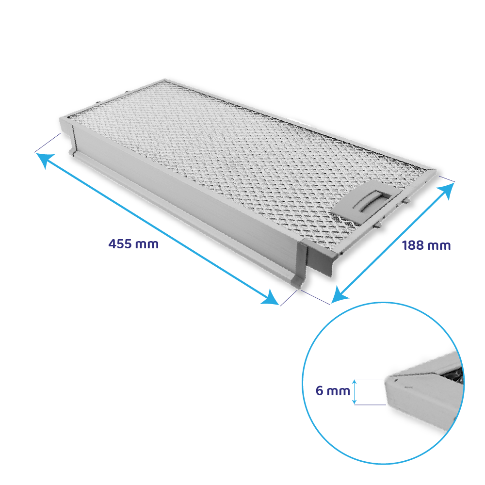 Set de filtros metálicos Gaggenau 434105 + 434107 (x2)