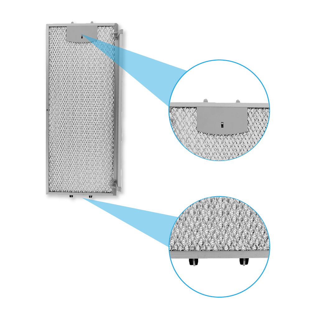 Set de filtros metálicos Gaggenau 434105 + 434107 (x2)