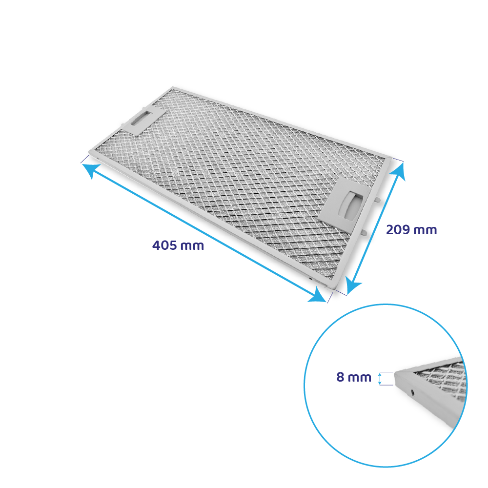 Filtro metálico Neff 405x209mm 434107 / 00434107 (trasero)
