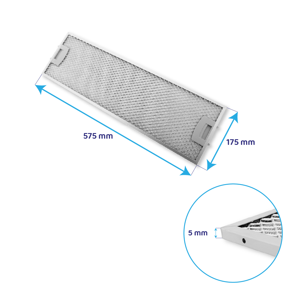 Filtro metálico Neff 177x572x5mm 435249 / 00435249