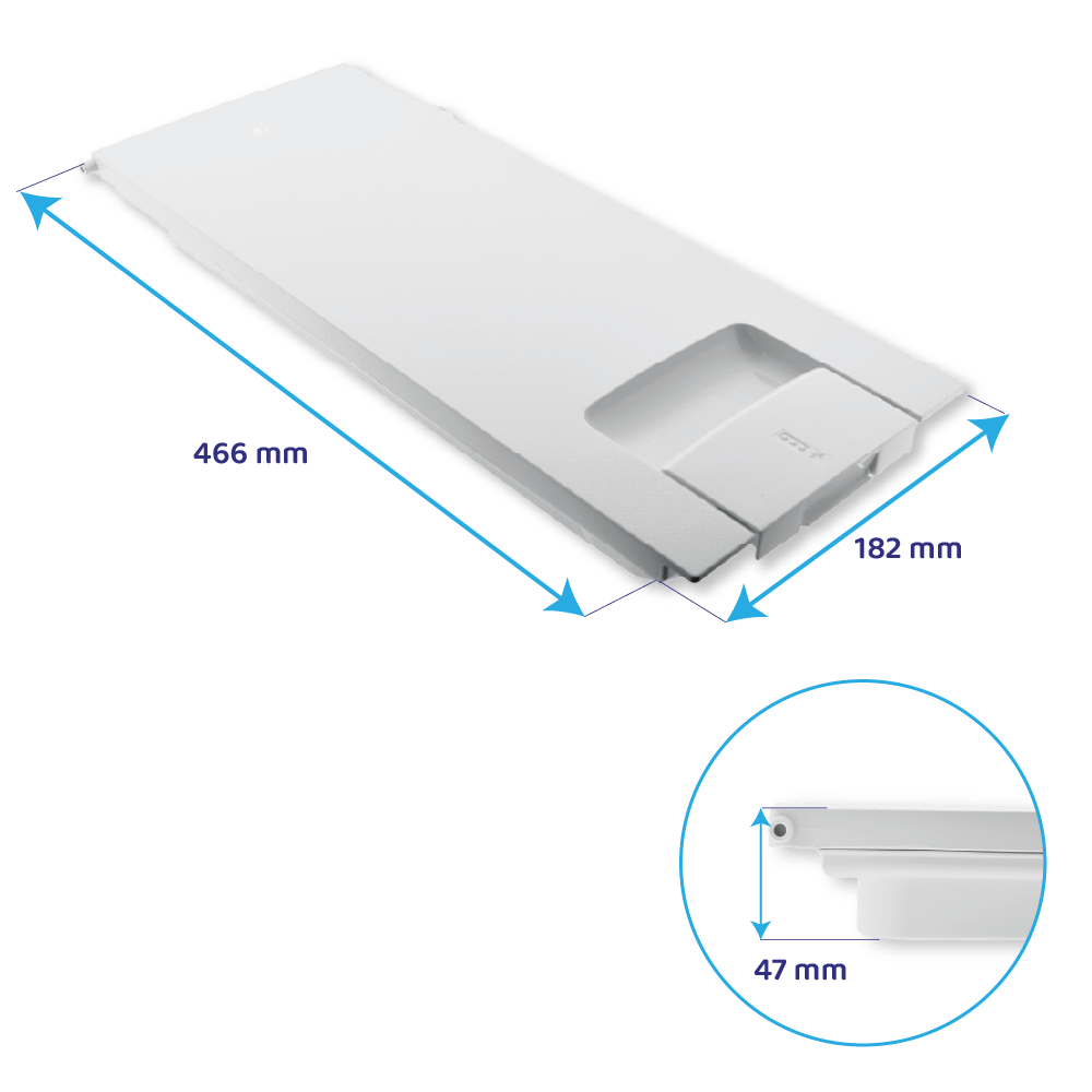 Puerta del compartimento congelador Bosch 466x182mm 447344