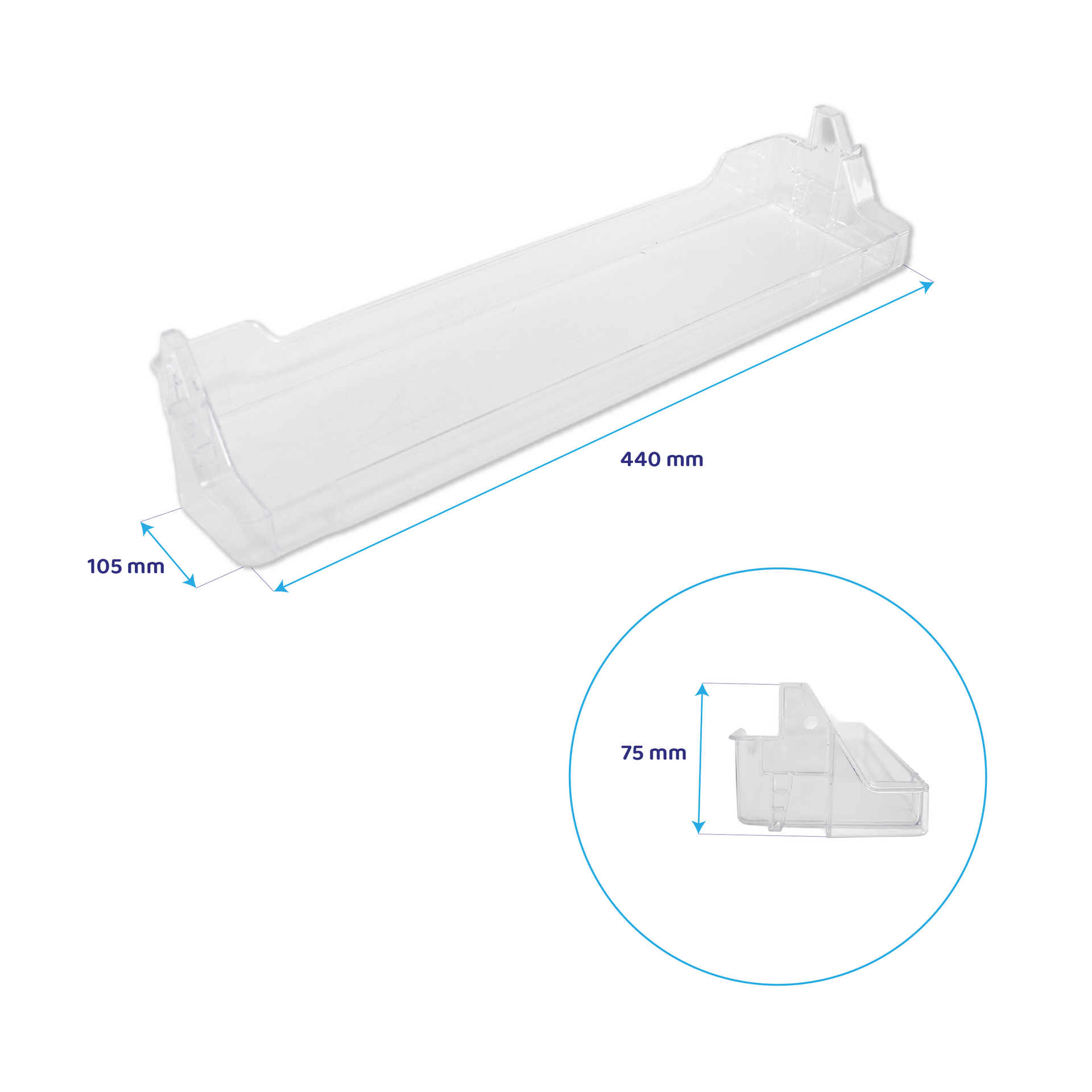 Estante de mantequilla nevera Whirlpool 440x105mm 481010476960