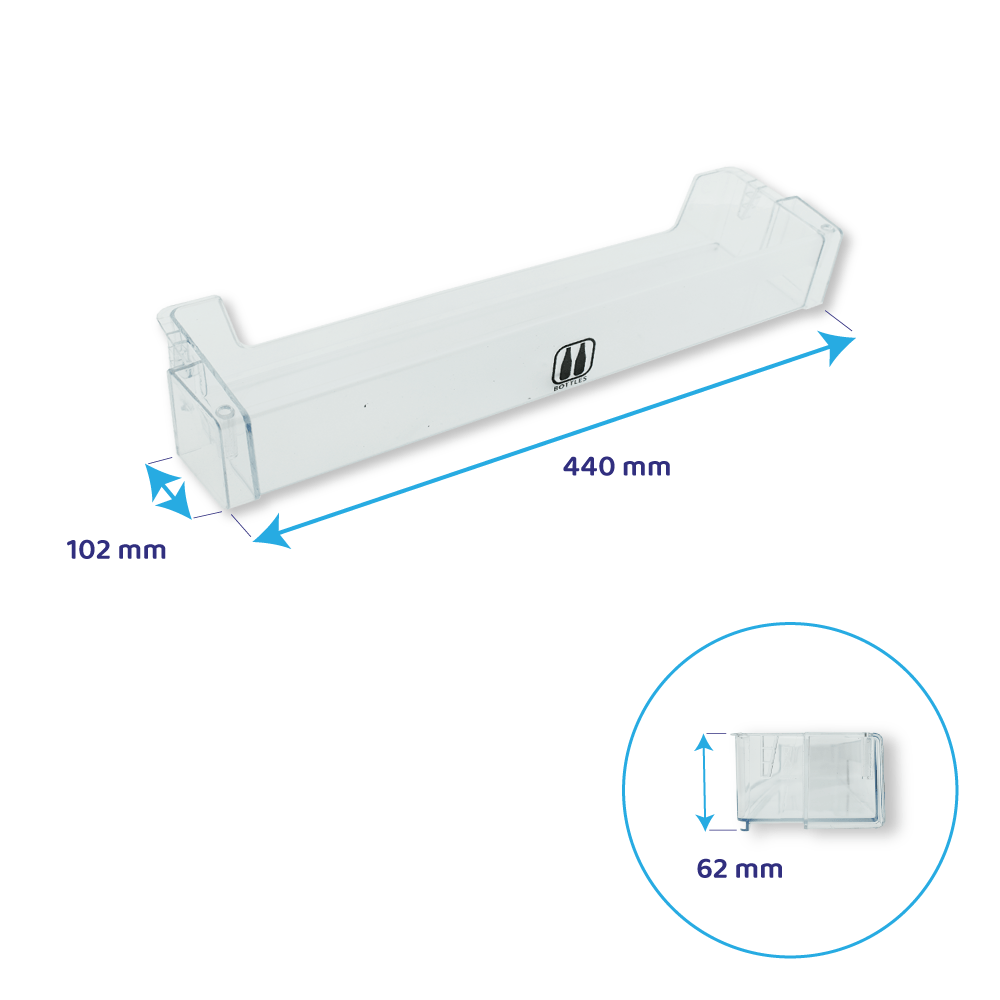 Botellero para frigorífico Ignis 440x102mm / 481010648457