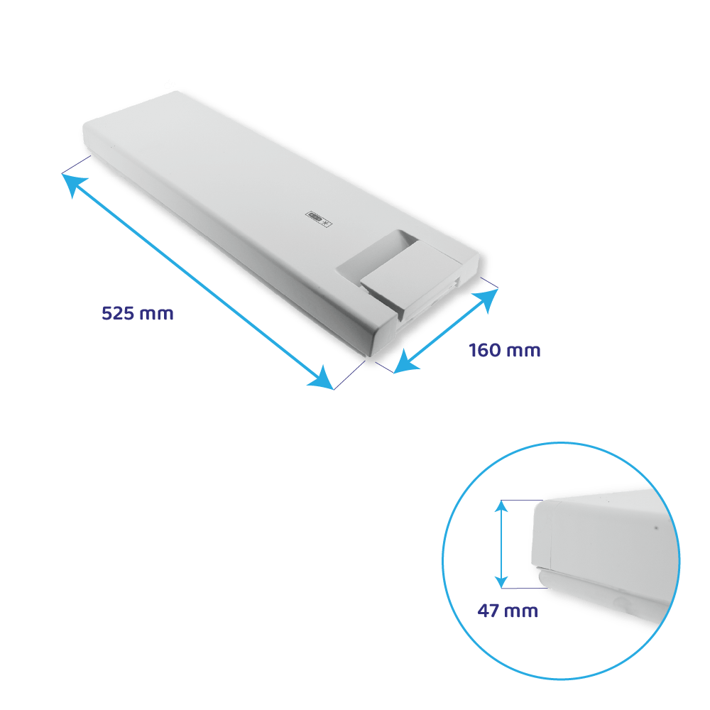 Puerta de congelador para frigorífico Ikea 525x160mm / 481244069308