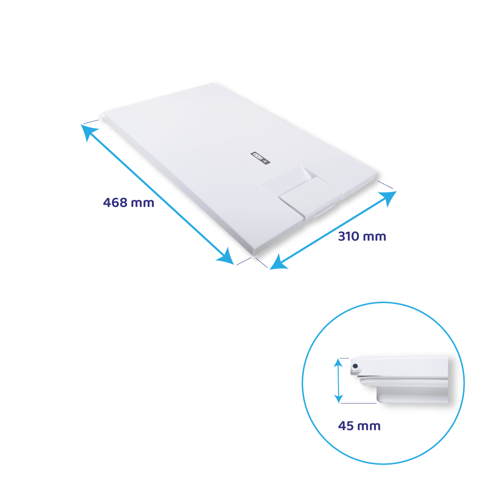 Puerta de congelador para frigorífico Bauknecht 468x310mm / 481244079243