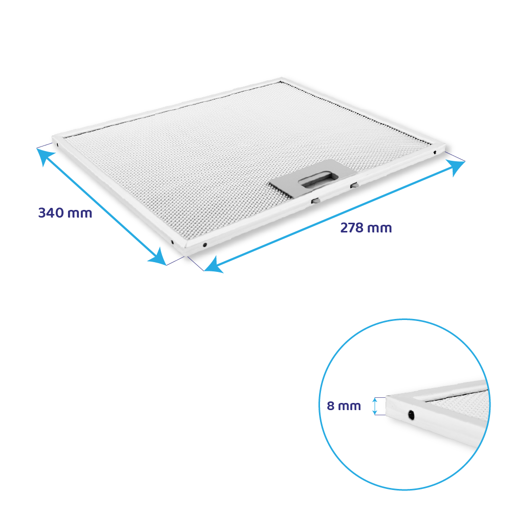 Filtro metálico Hotpoint-Ariston 340x278mm 481248028047