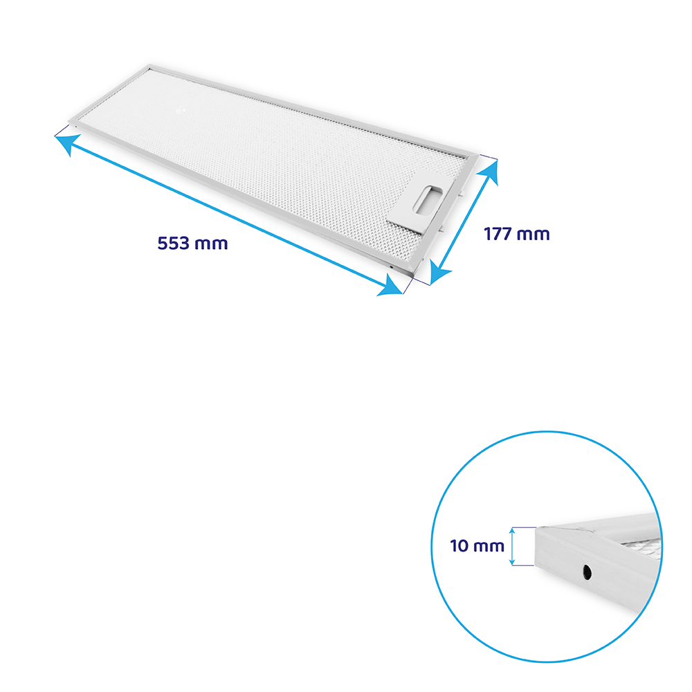 Filtro metálico Hotpoint-Ariston 533x177mm 481248058305