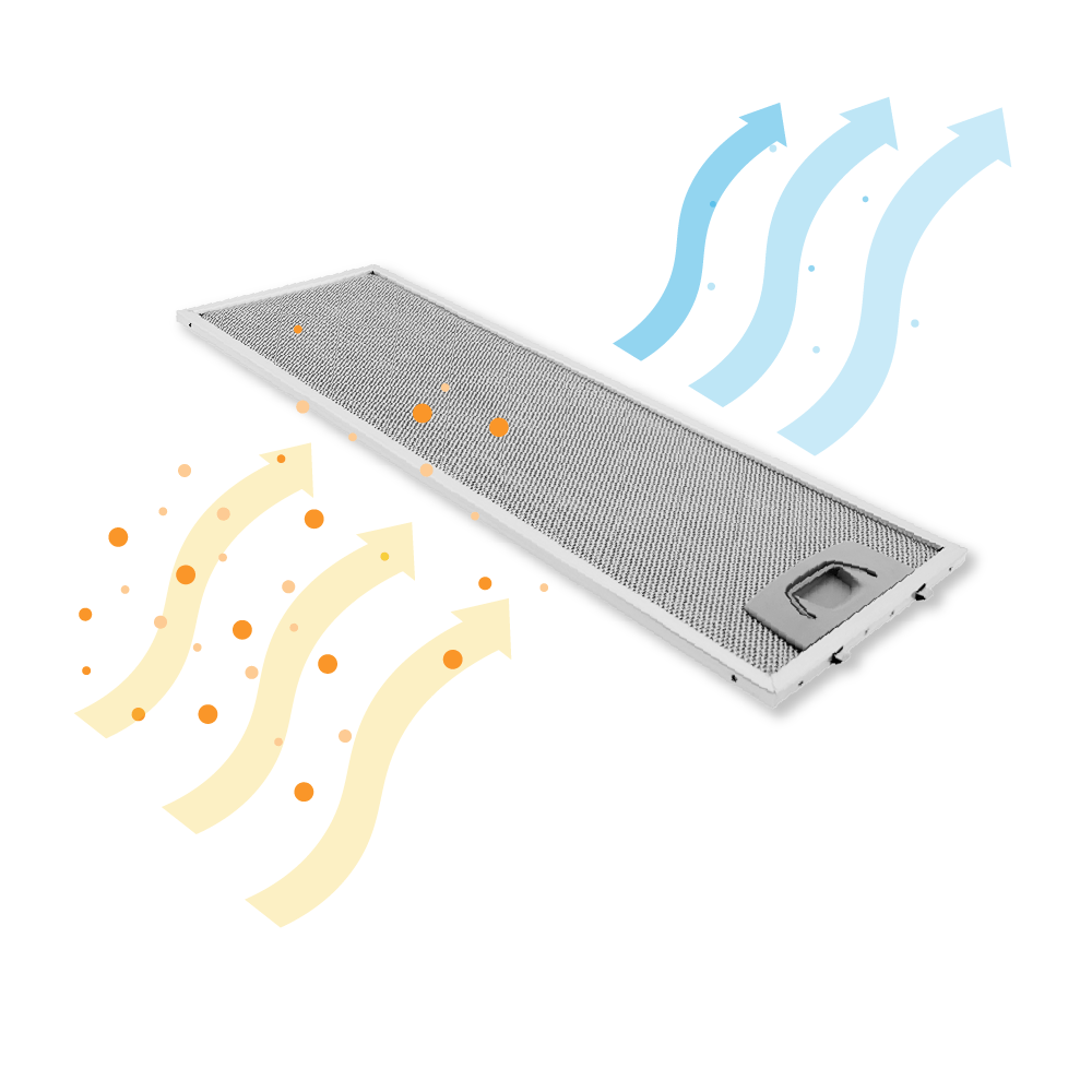 Filtro metálico 505x178mm compatible con Ikea 481945868293