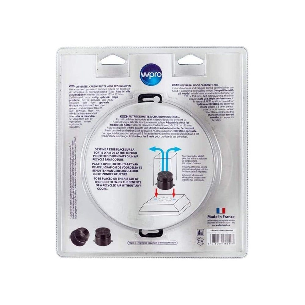 Filtro de carbono WPRO 484000008520 / UNF001