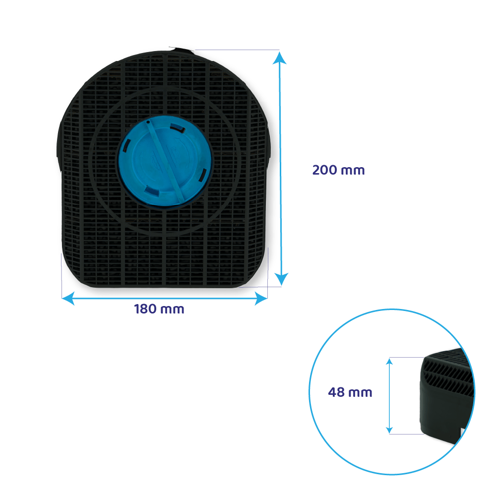 Filtro de carbono para campana Privileg Type200 / CHF200/1