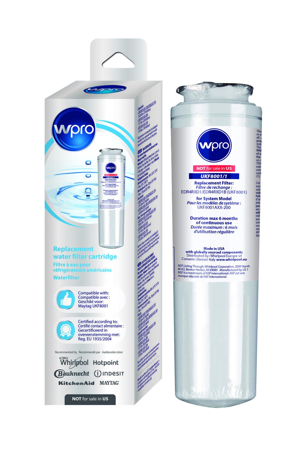 Filtro de agua para frigorífico Whirlpool UKF8001/1