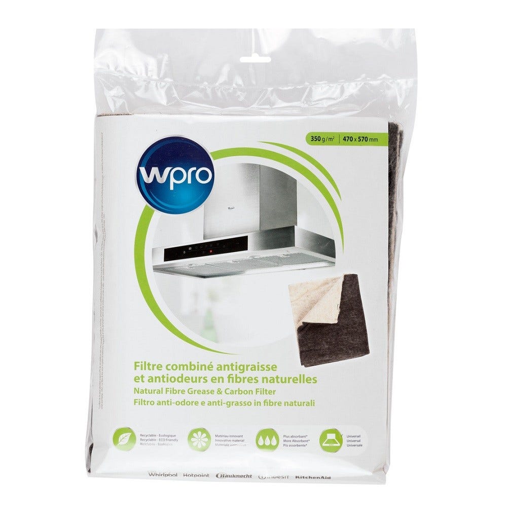 WPRO Filtro Ecológico de Grasa y Carbón NCF351 / 484000008652