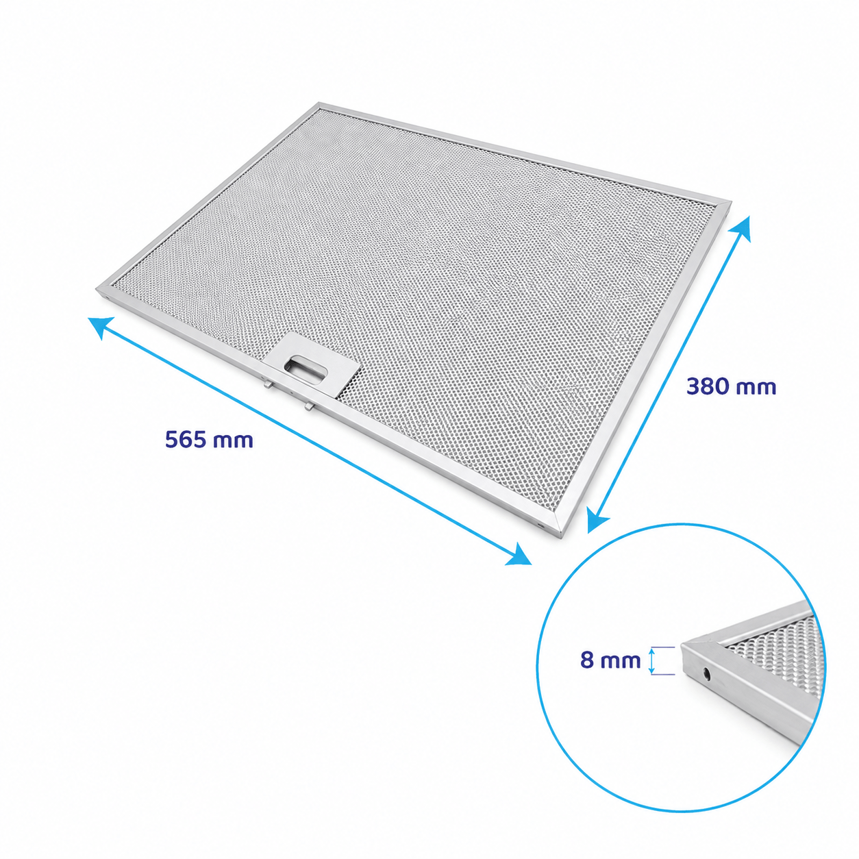 Filtro metálico Bauknecht 565x380x8mm 488000302744
