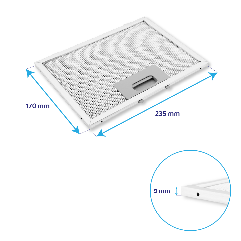Filtro metálico Sauter 170x235mm 70X1658