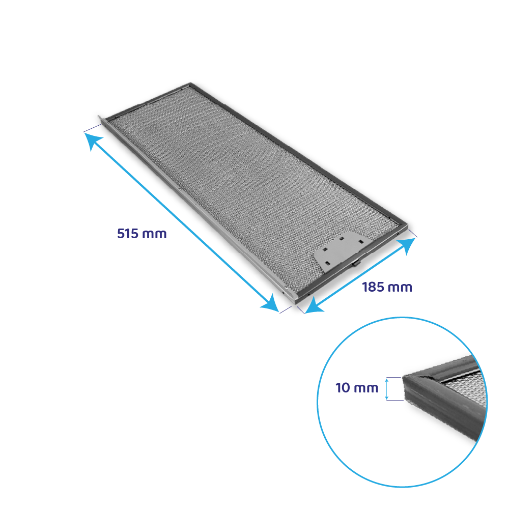 Filtro metálico Zanussi 515x185x8mm 50271563004