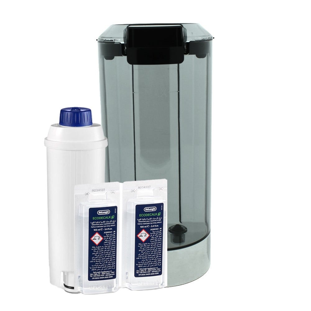 Kit de mantenimiento para cafetera Delonghi - Depósito de agua + Filtro de agua + Descalcificador