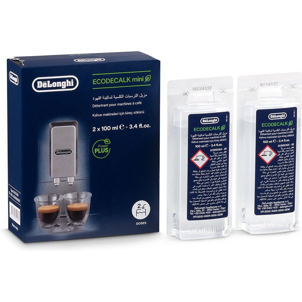 Kit mantenimiento cafetera Delonghi Depósito de agua + Filtro de agua + Descalcificador