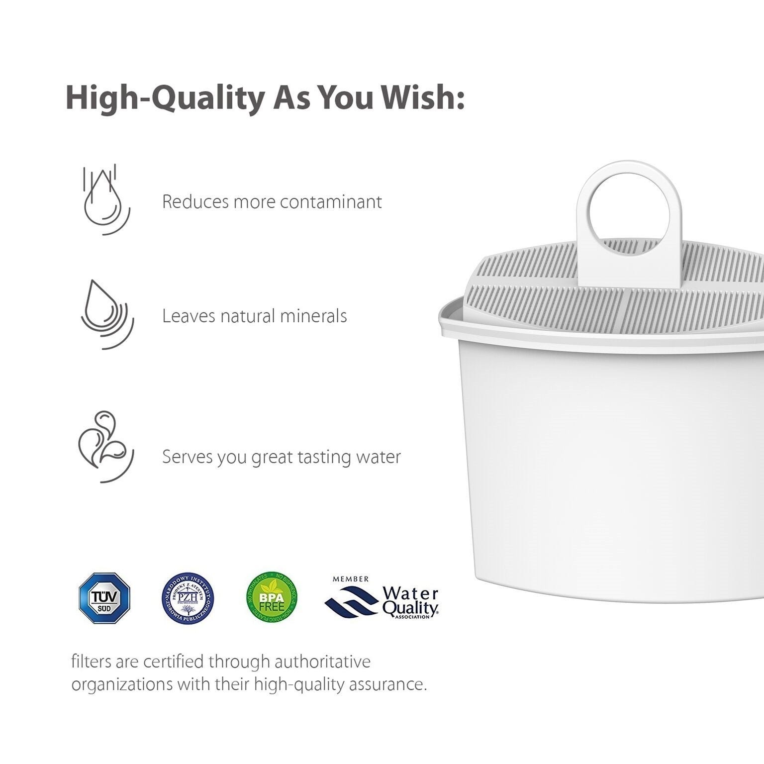Filtro de agua compatible con Braun PureAqua BRSC 006 / KWF2 (x2)