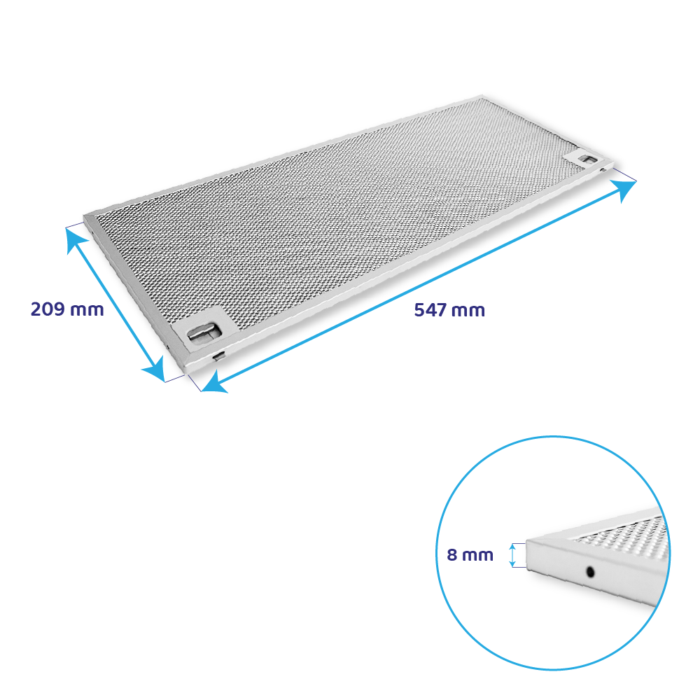 Filtro metálico Teka 547x209mm Cnl1001 / Cnl2002