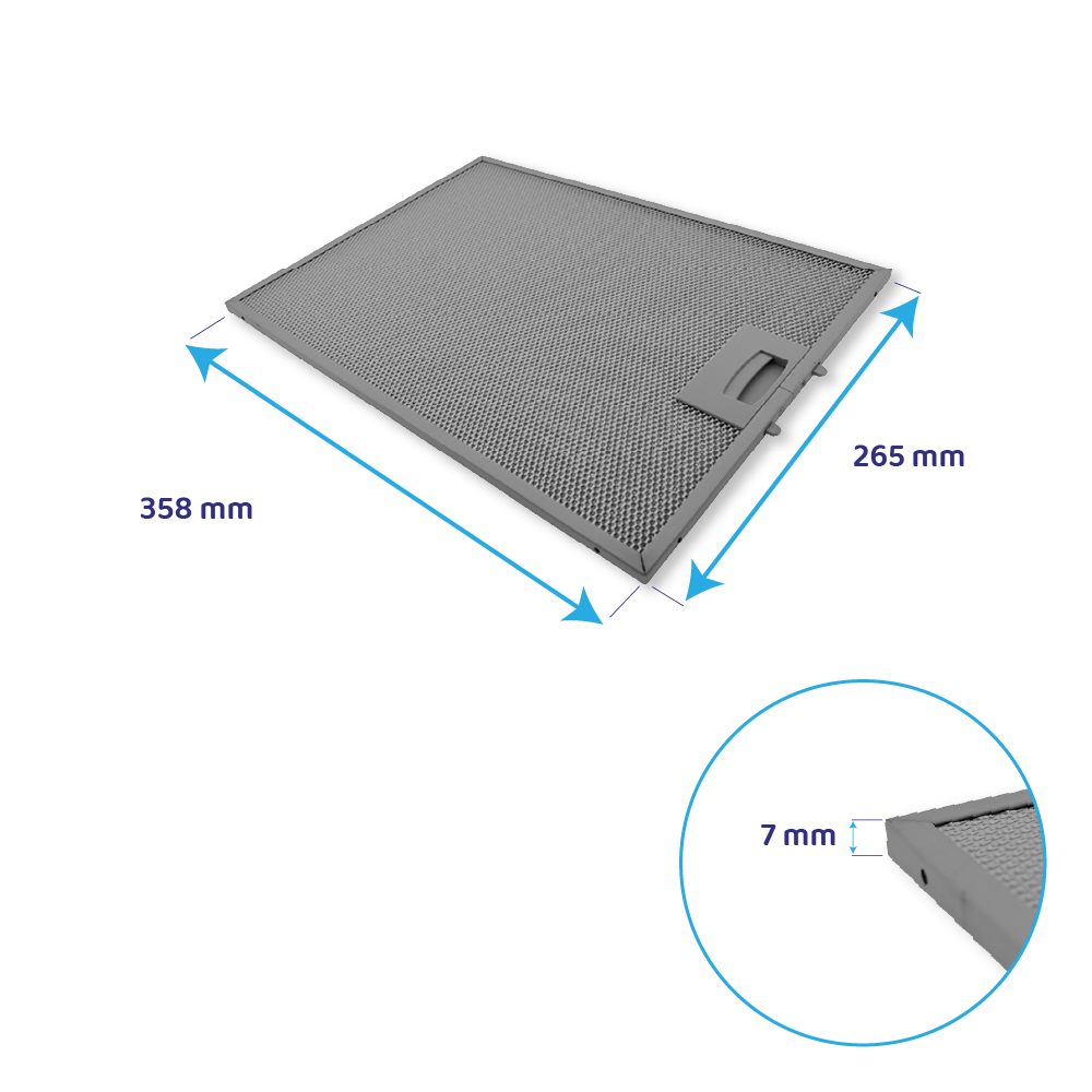 Filtro metálico Siemens 358x265mm 703451 / 00703451