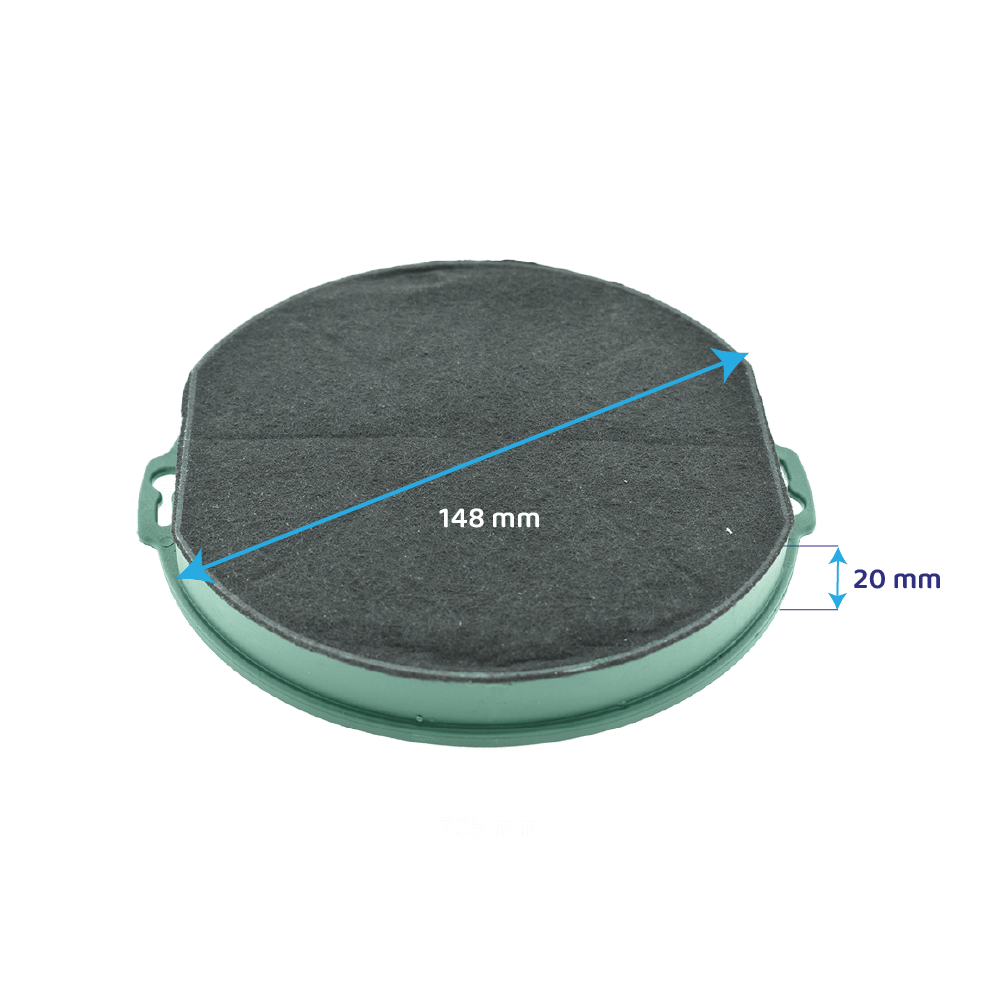 Filtro de carbono regenerable compatible con Roblin 112.0544.470 (x2)