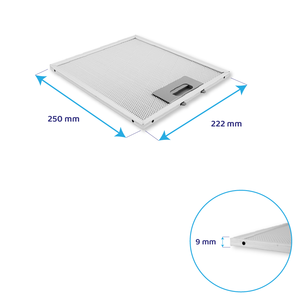 Filtro metálico Bosch 250x222mm 707764 / 00707764