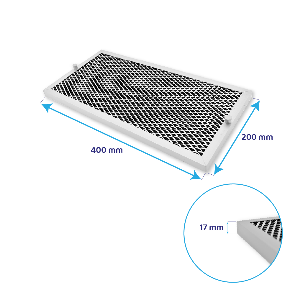 Filtro metálico 400x200mm 73999100 compatible con Gutmann / Opera