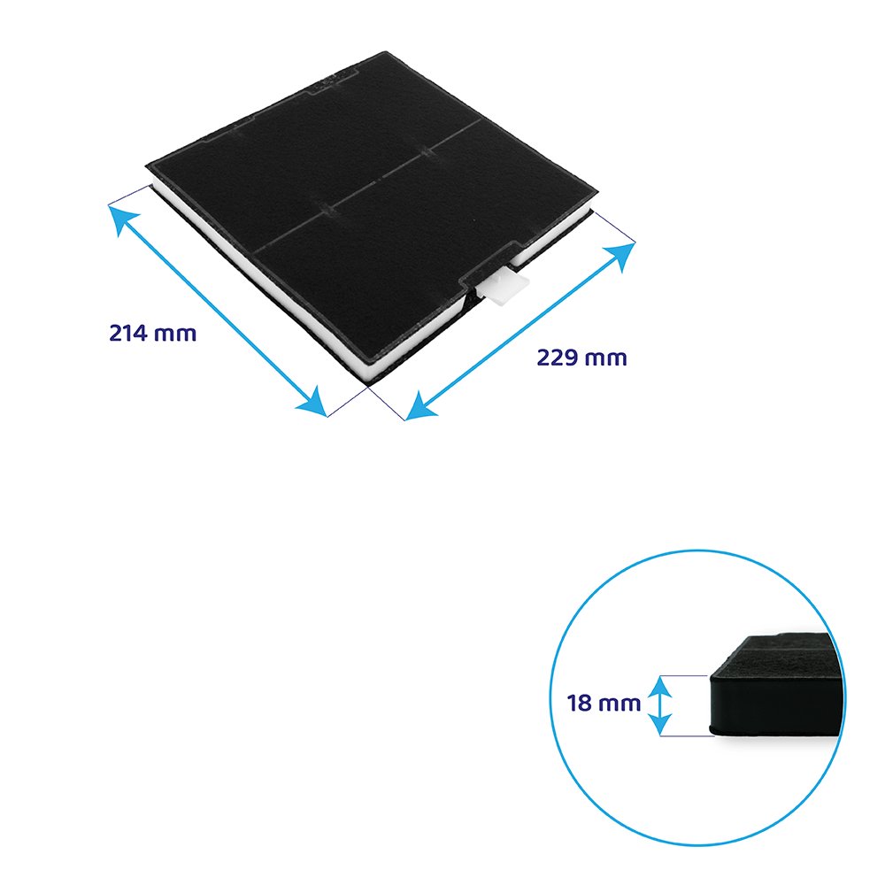 Filtro de carbono para campana extractora Balay 3BC893 / 3BC874 / 3BC873
